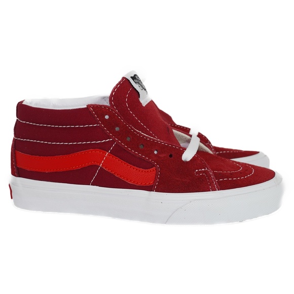 VANS SK8 MID RETRO SPORT MENS SNEAKERS (RED/WHITE) - Picture 1 of 5